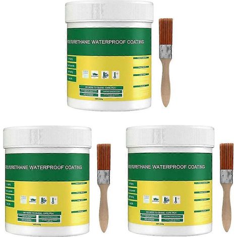 3 x 300 g Agent imperméabilisant invisible Mastic isolant imperméable Écologique Sans odeur Transparent Réparation de fuites Adhésif ultra-résistant (1/4)