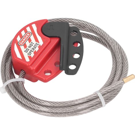 Cadenas de consignation en acier inoxydable avec câble ajustable, dispositif de verrouillage 4 trous pour clés, gestion de maintenance (1/5)