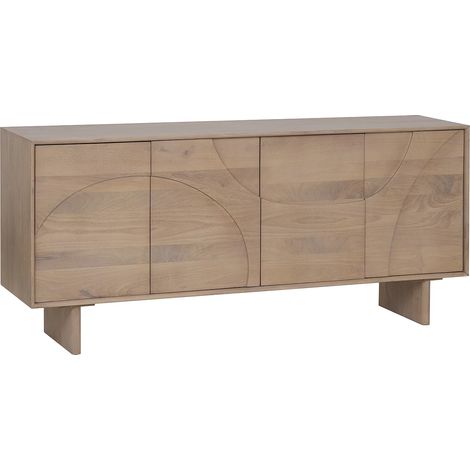 Credenza 4 ante in legno di mango Naturale chiaro - BERLAMA di Maison Céphy (1/5)
