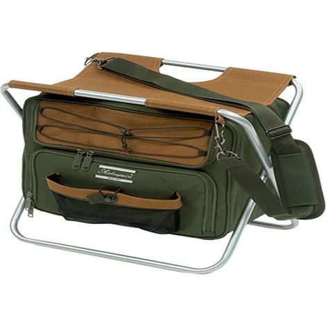 Chaise pliante avec sac isotherme Marron/Vert 100 kg