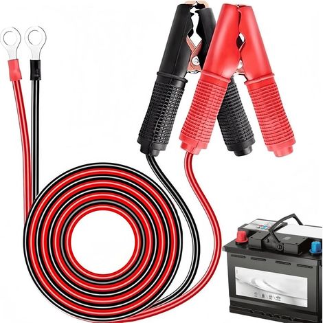 30A Pinces Crocodile 12v 24v Cable De Demarrage Voiture, Camionnette, Camping Car Pinces Isolées Sécurisées Lorsque la Batterie Est à Plat (1/5)