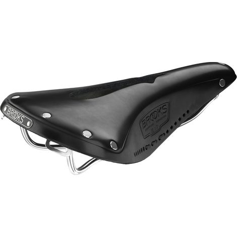 Selle Vélo Cuir Sculptée Noire - Confort Iconique Cycliste Route - Brooks