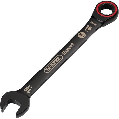 Draper 16.0MM RATCHETING SPANNER 03889 HI-TORQÂ® Metric Ratchet Combination Spanners, Black