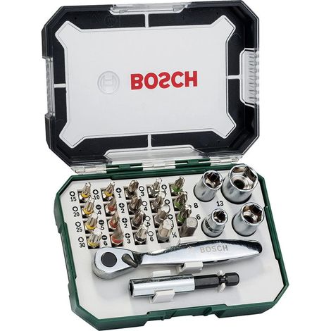 Socket et jeu de bits Bosch 2607017393 27 unites