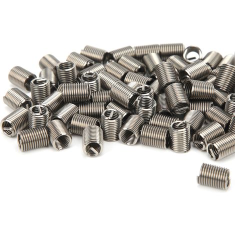 100 inserts filetés, outils de réparation d'écrous de diamètres différents (mâle et femelle), fixations en acier inoxydable, M6x1x2,5D (1/5)