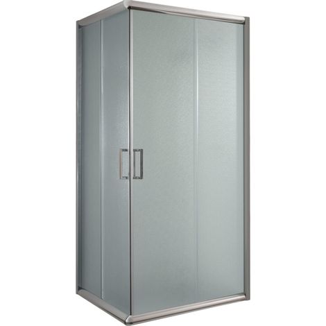 Box doccia scorrevole vetro stampato h 198 mod. Alabama 80x80 cm quadrato