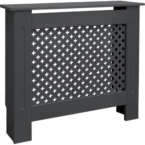 ECD Germany Heizkörperverkleidung mit Wabenmuster 78x19x82cm Anthrazit aus MDF lackiert, Schlafzimmer Wohnzimmer Heizungsverkleidung Heizkörperabdeckung Heizungsabdeckung Heizung Heizkörper Abdeckung (1/5)
