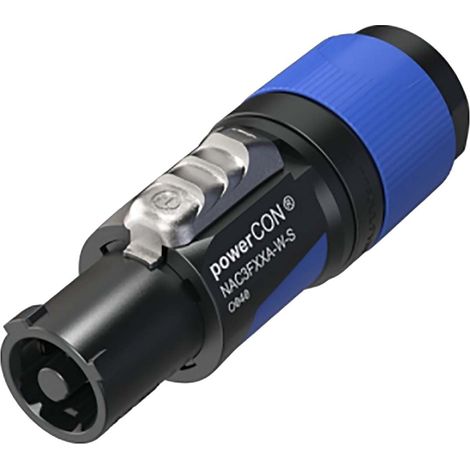 Neutrik NAC3FXXA-W-S Netz-Steckverbinder powerCON Buchse, gerade Gesamtpolzahl: 2 + PE 16 A Blau 1 S (1/3)
