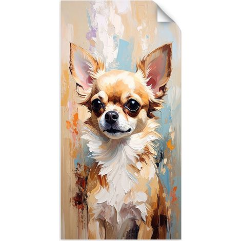 Selbstklebendes Poster – Wandsticker Chihuahua Hund Tier Beige 50x100 cm (1/3)