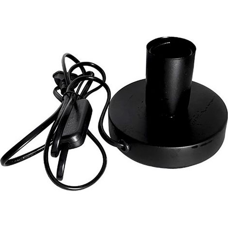 Base Lampe Table E27 Noire Douille E27, Câble Et Interrupteur Inclus - Fbright