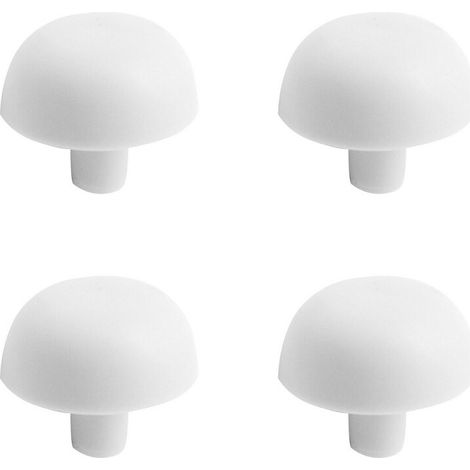 Paracolpi wc ad incastro tondi D 17 x H 17 mm in plastica 4 pezzi (1/2)