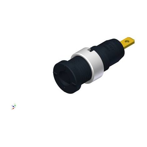 Douille banane Ø de la broche: 2 mm Hirschmann Test & Measurement MSEB 2610 F 2,8 Au 975455700 noir (1/2)