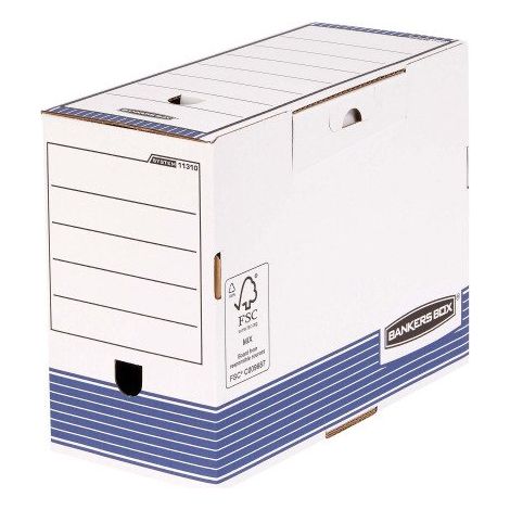 Boite archives Bankers Box by Fellowes carton bleu dos 15 cm - Lot de 10
