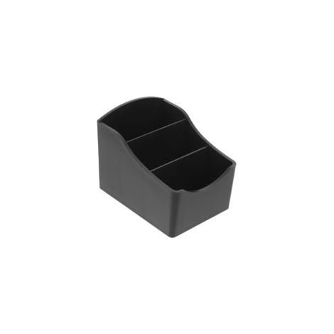 Teebeutel- und Zuckerbeutel-Organizer mit Fächern, elegante Aufbewahrungsbox für Tee und Gewürze, praktisches Küchenaccessoire, Kunststoff, Schwarz, 10,587,7 cm - Crezuo