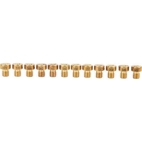 12 pièces gicleurs principaux en métal pour carburateur Dellorto PHBG SHA SHB SHBC (1/5)