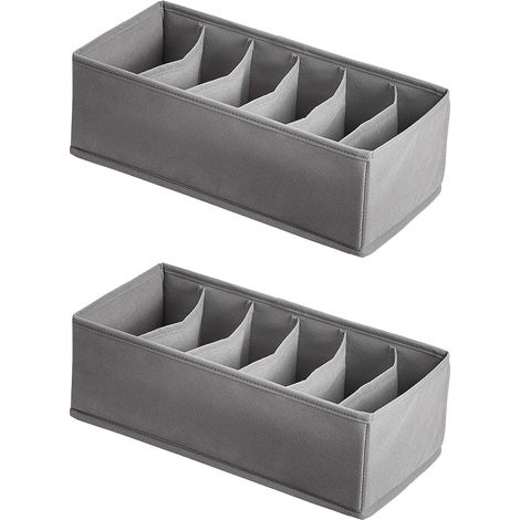 2-teiliges Set, grau Ideal zur Organisation und Aufbewahrung im Kleiderschrank, passt perfekt zum Schminktisch (1/4)