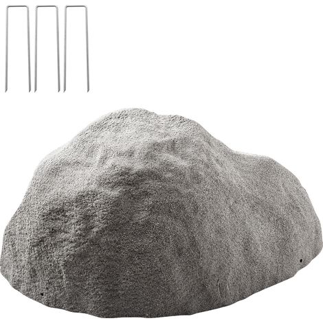 Mophorn Copertura in Finta Roccia per Pompa da Pozzo, Protezione Decorativa per Esterni, Pietra Artificiale per Giardino e Cortile, Grigio Scuro, Dimensione Media (1/5)