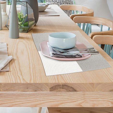 Sets de table faciles à nettoyer, lavables et essuyables, pour l'extérieur et la cuisine. Décorations modernes pour la Saint-Valentin. (1/5)