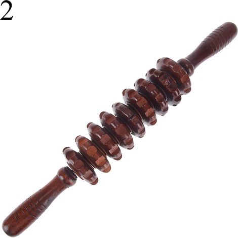 Bâton de massage relaxant en profondeur (1 pièce) pour le massage sportif complet du corps et des muscles. Rouleau de massage en bois pour la récupération des points de déclenchement.-AquaForge