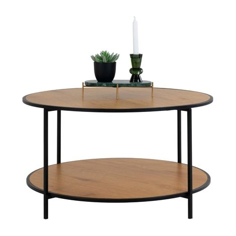 Table basse Vita chêne décor – Bout de canapé avec tablette – Design élégant et durable – Dimensions 80x40x45cm – House Nordic (1/4)