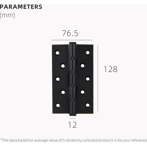 (H5016-QBCF) Charnières de porte en laiton moleté Doorroom, rainure libre, épaisseur lisse et silencieuses, 4 et 5 pouces (1/5)