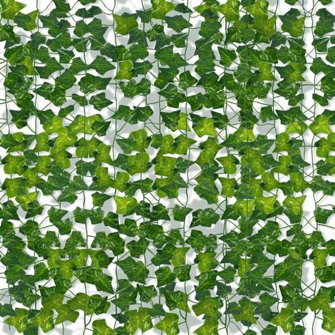 Guirlande de Lierre Artificiel - Faux Lierre 2,1m, Lierre Artificiel pour Décoration Chambre, Balcon, Mariage, Jardin, Fêtes, Verdure Réaliste, Plantes Artificielles sans Entretien
