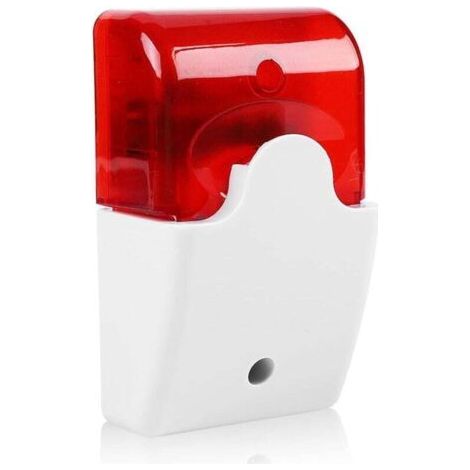 Sicherheitsanzeigeleuchte, akustische und optische Sicherheits Alarme, Rotes Blinklicht und akustischer Stoßalarm, 110 dB Sirene und 150 Blinksignale pro Minute, einstellbare Lautstärke (220 V) (1/5)