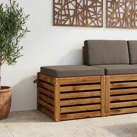 vidaXL Cojín de asiento de 1 pieza SOEST 100% Poliéster Gris (1/5)