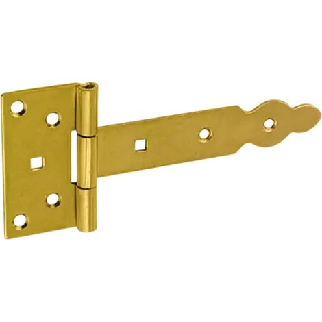 10 Charnières De Portail Décoratives Zob 200 - 200X50X170X2.5 mm Noir - D-Work