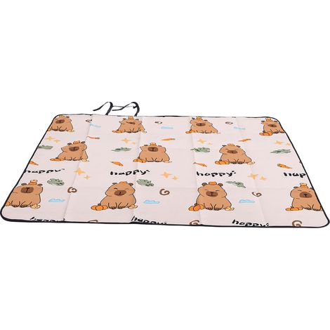 Couverture de pique-nique imperméable et résistante à l'humidité, épaisse, portable et pliable, idéale pour les activités de plein air (200 x 200 cm / 78,74 x 78,74 pouces). (1/5)