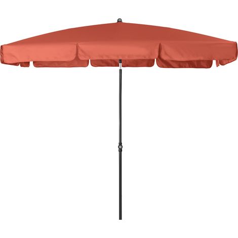 Doppler Mittelstockschirm "Sunline Waterproof Neo" 225 x 120 cm, terracotta, Bezug aus 100% Polyester, Gestell aus Stahl, Gewicht 3,7 kg (1/5)