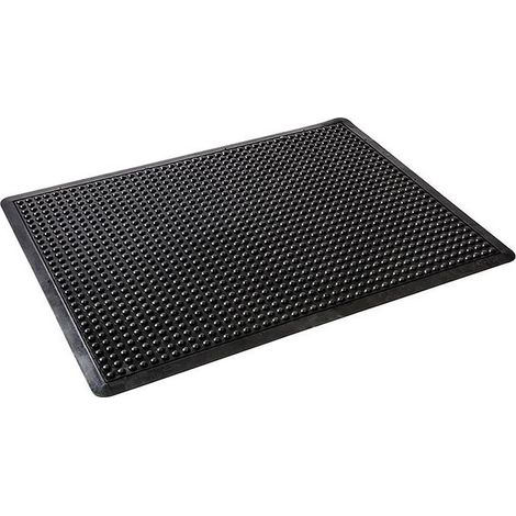SBR/NR Anti-Fatigue Tapet. Nero. Unghie rotonde. 15mm 9330x900mm (1/2)