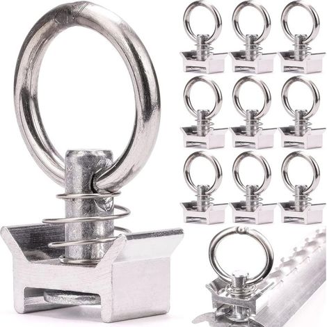 Pack de 10 accessoires d'arrimage faciles, goupille facile avec anneau, rail d'arrimage pour camion, rail d'arrimage pour avion (1/5)