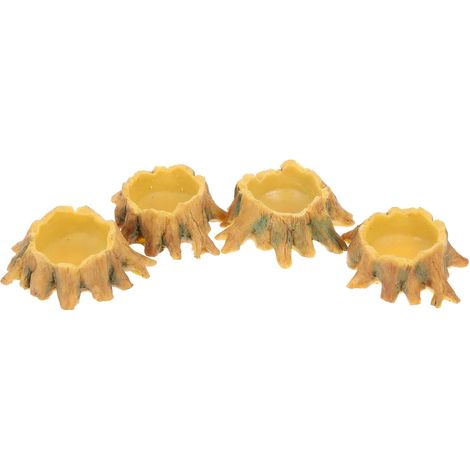 Lot de 4 Gamelles Reptile en Résine Jaune, Mini 5,5 cm, Terrarium, Araignée et Gecko, Nourriture et Eau,... (1/5)