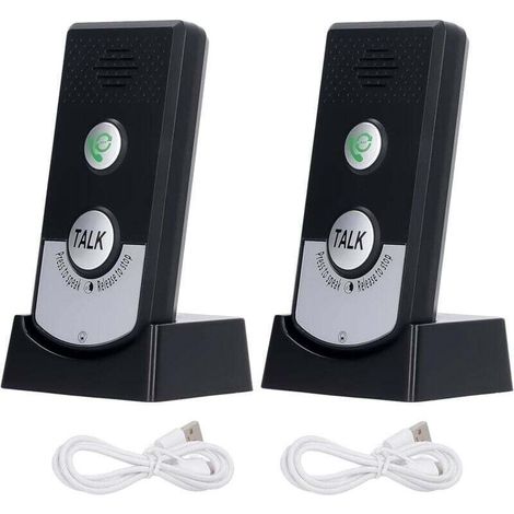 Interphone Sans Fil à 2 Voies Longue Portée Système D'Interphone Interphone Vocal pour Maison et Bureau avec Mode Appel et Communication Bidirectionnelle