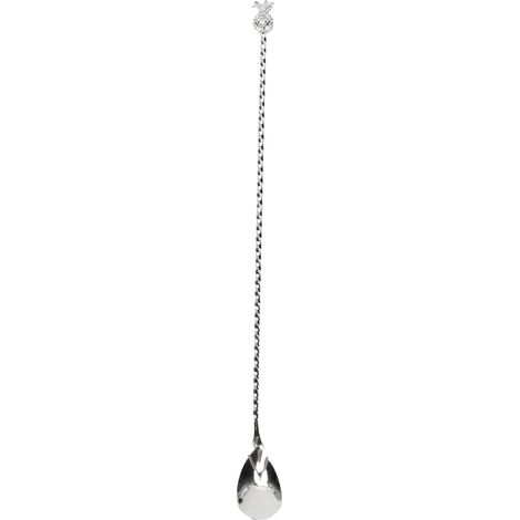 Bar cuillère à cocktail en acier inoxydable agitateur à mélange de mélange de cuillère confortable Cocktail Shaker cuillère pour la fête à la maison (Silver) (1/5)