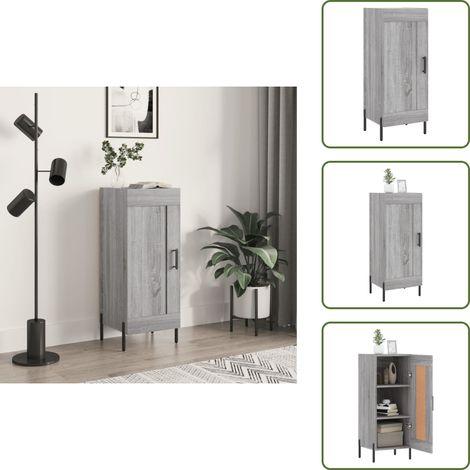 Buffet Sonoma gris 34,5x34x90 cm Bois d'ingénierie - Buffet - Meuble De Rangement - Armoire - Commode - Salon (1/5)