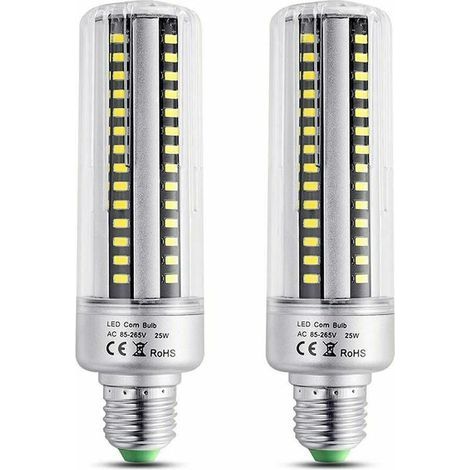 E27 25W LED-Lampe, Warmweiß (3000K), 2500lm hohe Helligkeit, entspricht einer 200W Halogenlampe, nicht dimmbar, E27 LED-Lampe für Deckenleuchten, 2er-Pack (1/5)