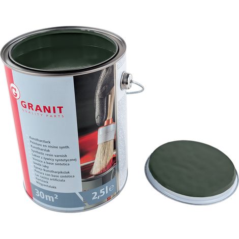 Barniz de pintura verde abeto RAL 6009 Nopolux Wilckens granito bote de 2,5 l (1/2)