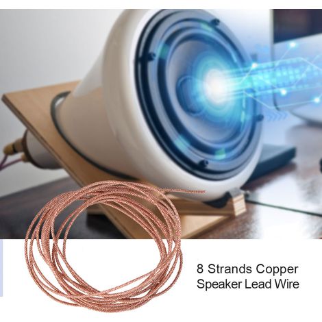 m langes Lautsprecherkabel für Subwoofer Reparatur von Stromkabeln 8-adriges, geflochtenes Kupferkabel (1/5)