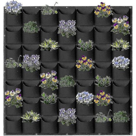 Jardin suspendu vertical, 6 pots de fleurs individuels, agencement innovant, étanche, fixation murale (1/5)