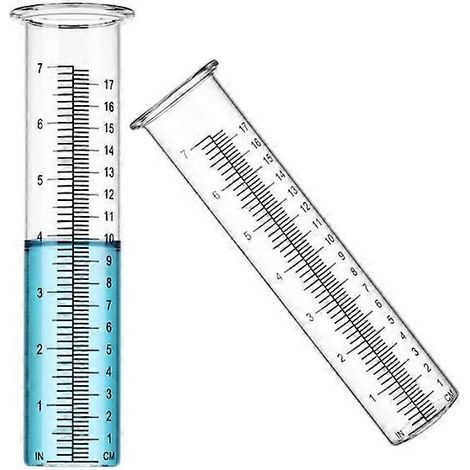 Pluviomètre en verre – 2 pièces, 21 cm / 8 pouces – Outil (1/4)