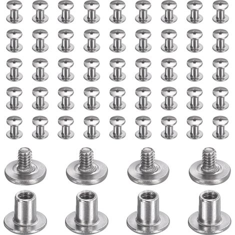 40 Ensemble Vis Chicago M2x4mm 3 mm Longueur Métal Argenté (1/5)