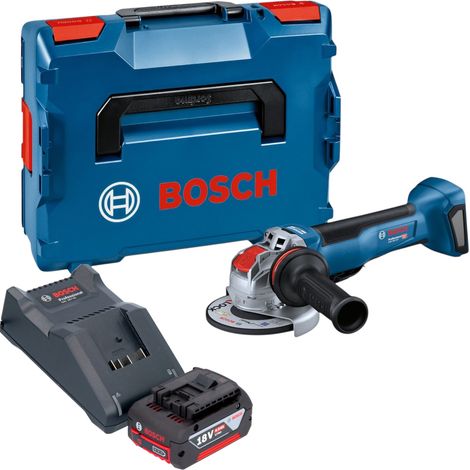 Meuleuse d'angle sans fil Bosch GWX 18V-10 P Professional 18 V 125 mm X-LOCK Brushless + 1 batterie 4,0 Ah + chargeur + L-Boxx (1/5)