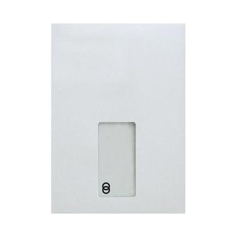 SOENNECKEN Versandtasche Soennecken oeco DIN C5 162 x 229 mm (B x H) mit Fenster 90g/m² mit HaftklebungPapier 100 % recycelt weiß 500 St./Pack. (1/4)