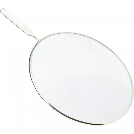 1 Pare-éclaboussures, Acier étamé, Blanc, 29 cm, Pour friture et cuisson (1/3)
