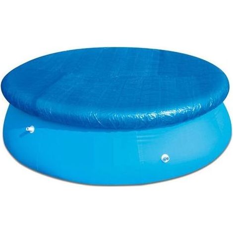 Runde, wasserdichte Polyethylen-Poolabdeckung – für aufblasbare Pools – mit Kordelzug – 183 cm – Blau – 1 Stück (1/5)