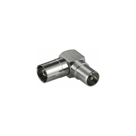Adaptateur Tv-Sat coudé Fiche-F rapide m-f