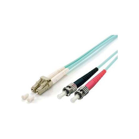Equip LWL Patchkabel LC- ST 1.00m Multimode Duplex OM3 turq Polybeutel
