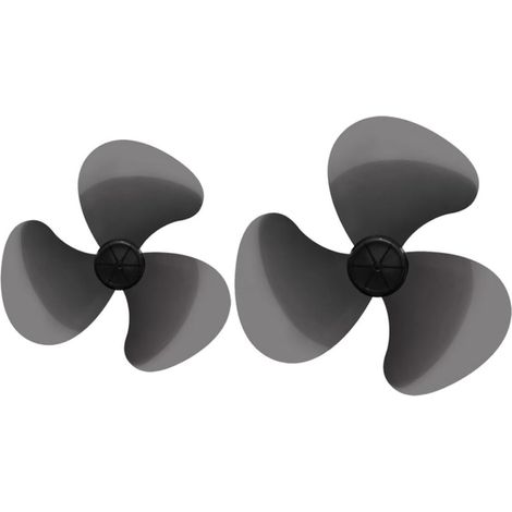 Pales de ventilateur électrique 2 pièces plastique noir 3 pales universelles pour ventilateur sur pied usage intérieur polyvalent (1/5)